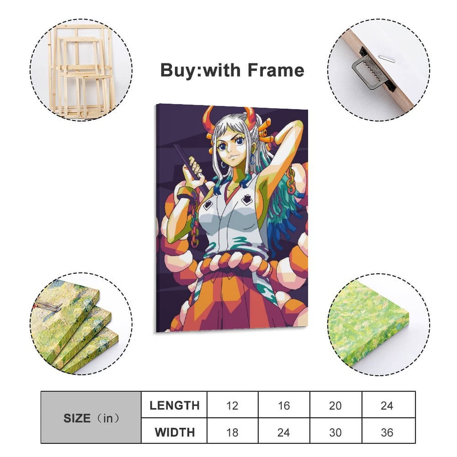 Amazon.co.jp: HDアニメポスター ヤマト ワンピース 1 キャンバス